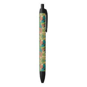 Caneta Preta Teste padrão floral do verão