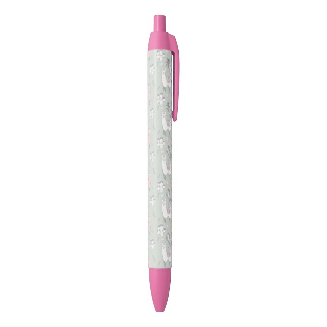 Caneta Preta Teste padrão Pastel do lama (parte de inferior (Vertical))