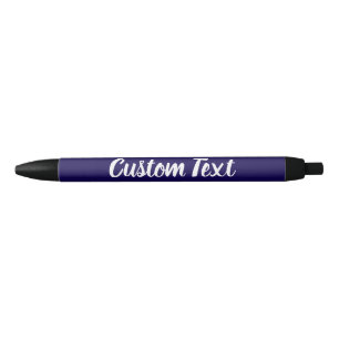Caneta Preta Texto Simples em Azul Escuro com Modelo de Letra B