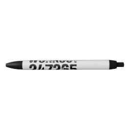 Caneta Preta Texto vestido e arranhado Workout 247365 preto