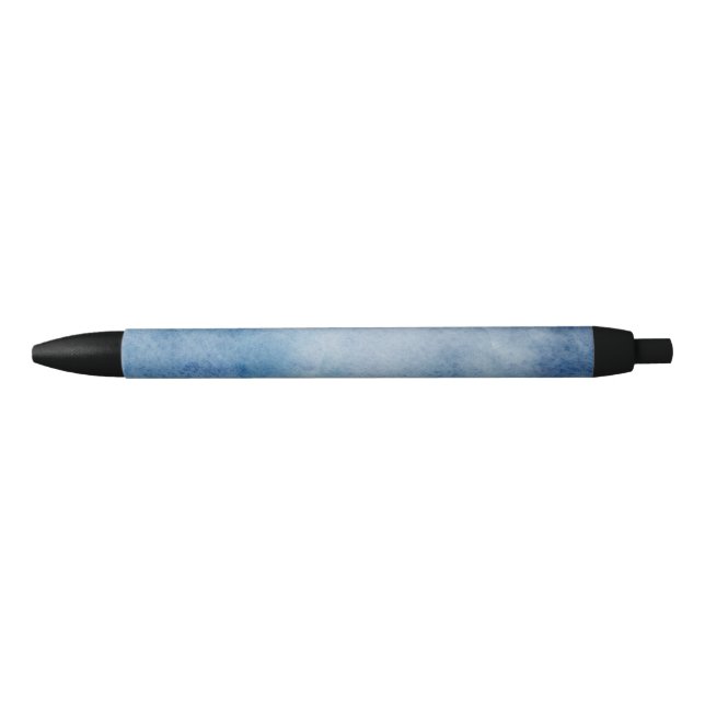 Caneta Preta Textura de Cor da Água Azul (Frente)