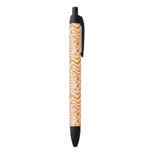 Caneta Preta Texturas Laranja