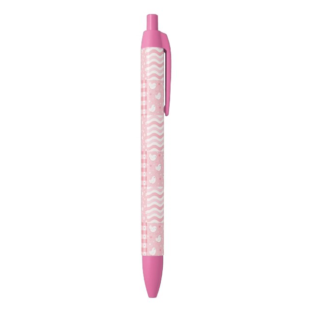 Caneta Preta Texturas Rosa (parte de inferior (Vertical))