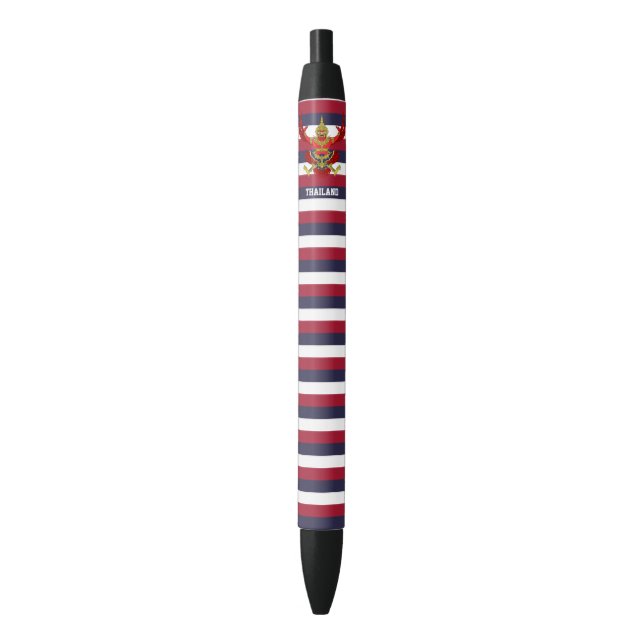 Caneta Preta Thailand Flag Cute Patriotic Black Ink Pen (Frente Vertical)