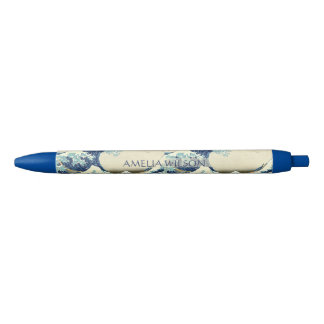 Caneta Preta The Great Wave – Katsushika Hokusai – Custom Text 