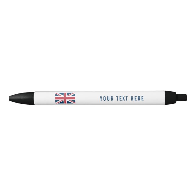 Caneta Preta The Union Jack British Flag (Frente)