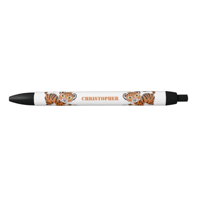 Caneta Preta Tiger Design (Frente)
