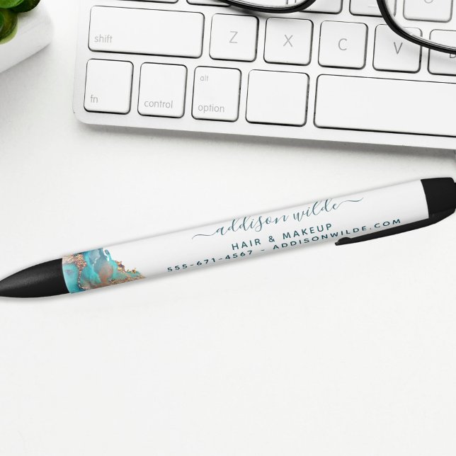 Caneta Preta Tinta De Aquarela Líquida De Arte Moderna Azul E D (Criador carregado)