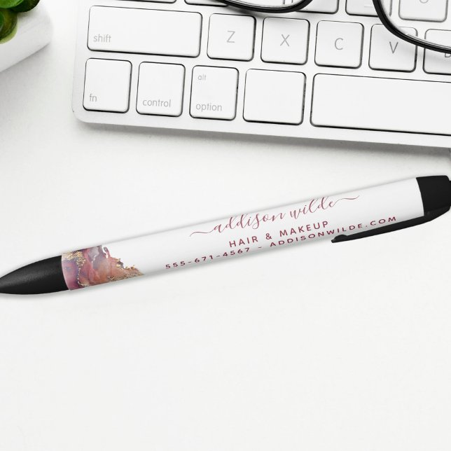 Caneta Preta Tinta De Aquarela Líquida De Arte Moderna Roxa E D (Criador carregado)