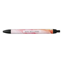 Caneta Preta Tinta Rosa Abstrata Pintura Personalizada
