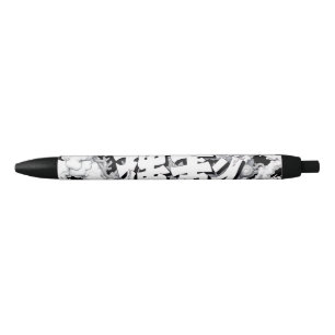 Caneta Preta Tóquio Preto e Branco