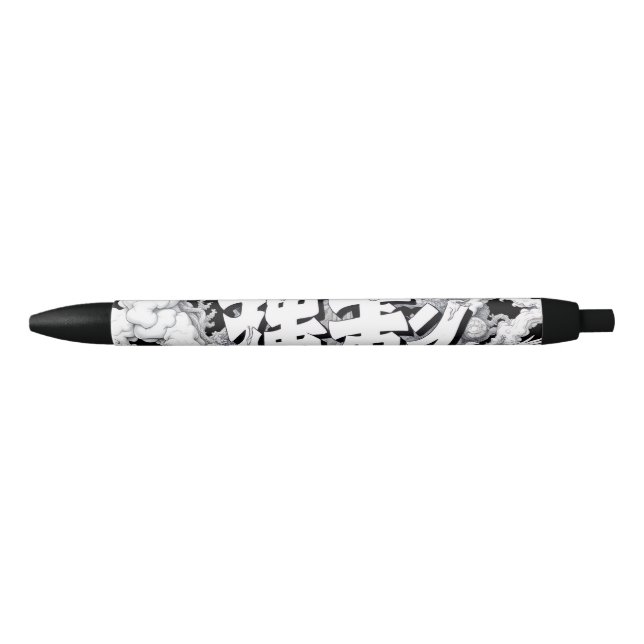 Caneta Preta Tóquio Preto e Branco (Frente)