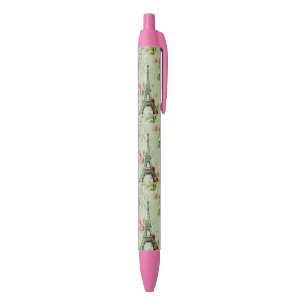 Caneta Preta torre chic primavera mint cor-de-rosa para as flor