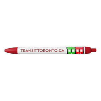 Caneta Preta Transit Toronto Retractable Pen - Red