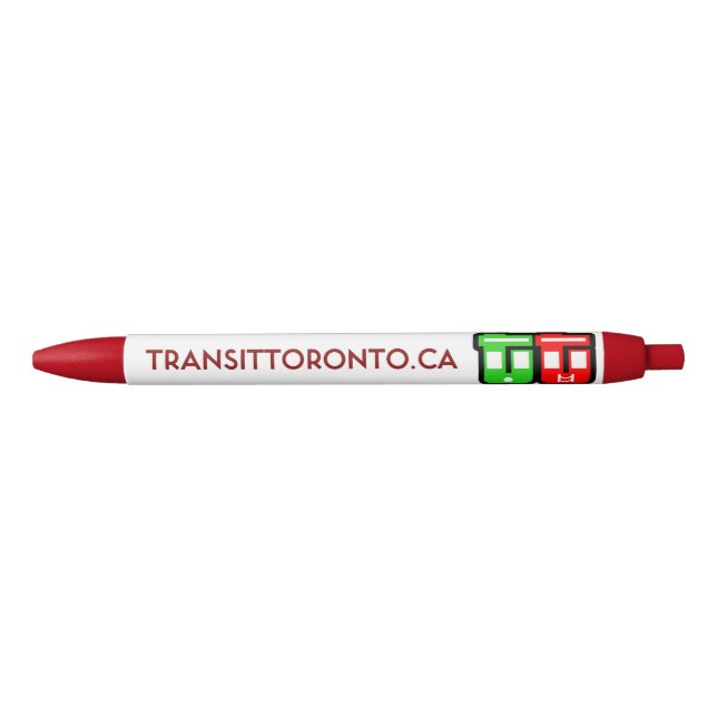 Caneta Preta Transit Toronto Retractable Pen - Red (Frente)