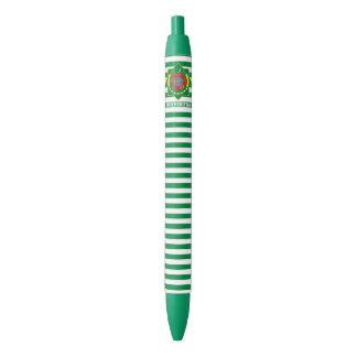 Caneta Preta Turkmenistan Flag Cute Patriotic Black Ink Pen