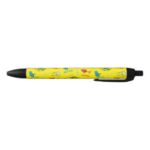 Caneta Preta Um Peixe Dois Peixes Padrão Amarelo