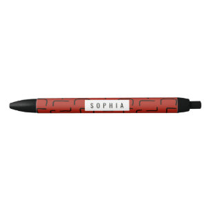 Caneta Preta Urban Geo Vintage Red Padrão de Liquidificador