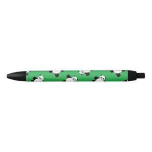 Caneta Preta Urso-panda com erva