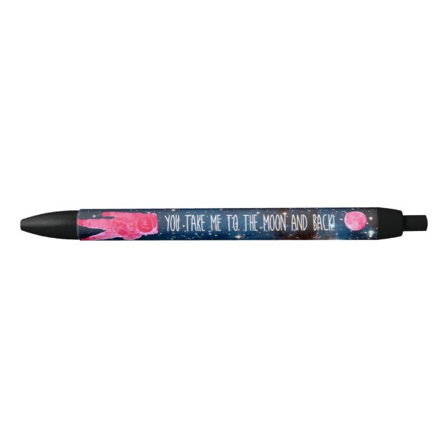 Caneta Preta Valentine, você me leva à lua e de volta! (Frente)