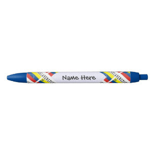 Caneta Preta Venezuela Bandeira Venezuelana Personalizada Nome