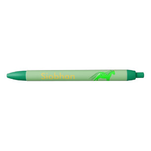 Caneta Preta Verde irlandês giro e Dourado costume do Unicórn