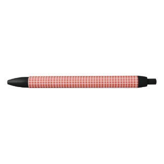 Caneta Preta Vichy Vermelho e Branco de Natal