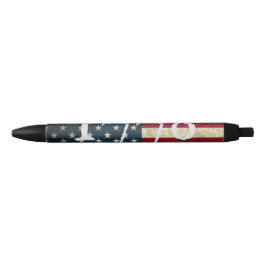 Caneta Preta Vintage Grunge American Flag 1776