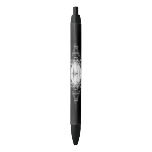 Caneta Preta Vintage Paris Fontain Tower Eiffel noite Dart Boa