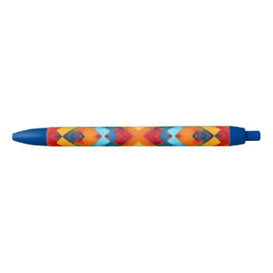 Caneta Preta Vintage Vibs Em Cores: Na moda Geométrico Forms