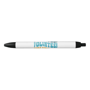 Caneta Preta Voluntariado retrô