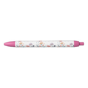 Caneta Preta Whimsical Watercolor Floral