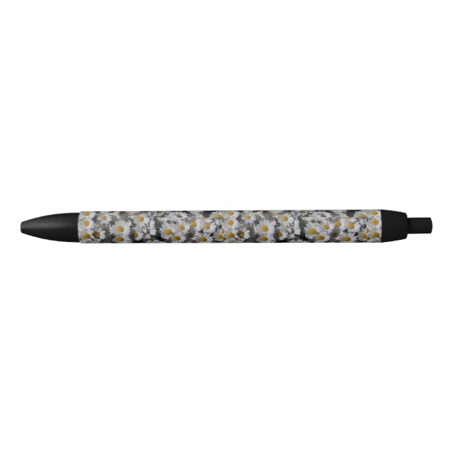 Caneta Preta White Daisies (Frente)