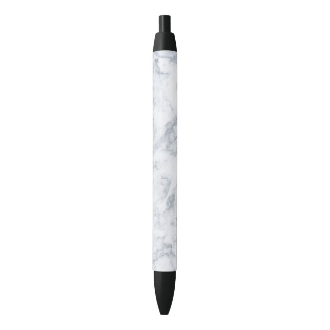 Caneta Preta White Marble Look (Frente Vertical)