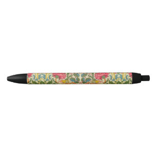 Caneta Preta William Morris Rosa Floral Chintz Rosa