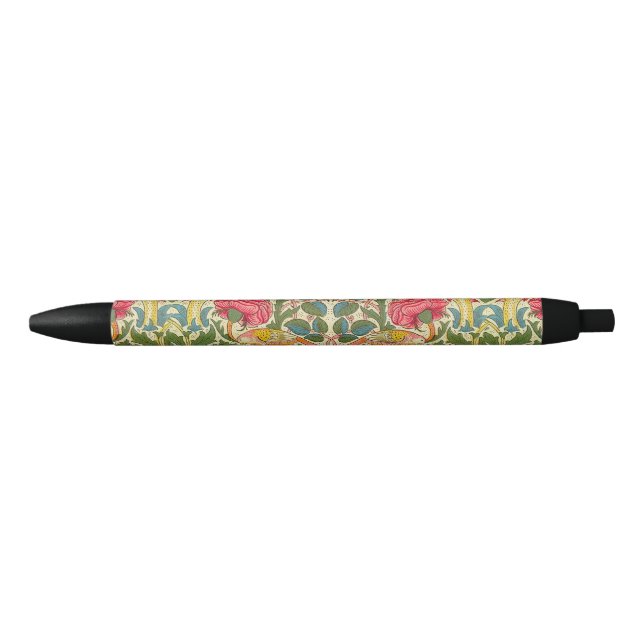 Caneta Preta William Morris Rosa Floral Chintz Rosa (Frente)