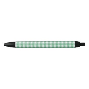 Caneta Preta Xadrez Verde Menta Infantil 