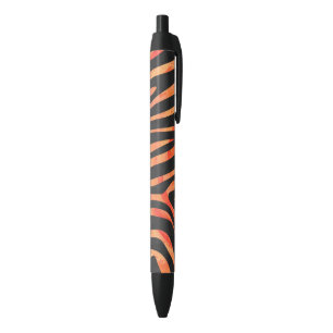 Caneta Preta Zebra Black e Orange Impressão