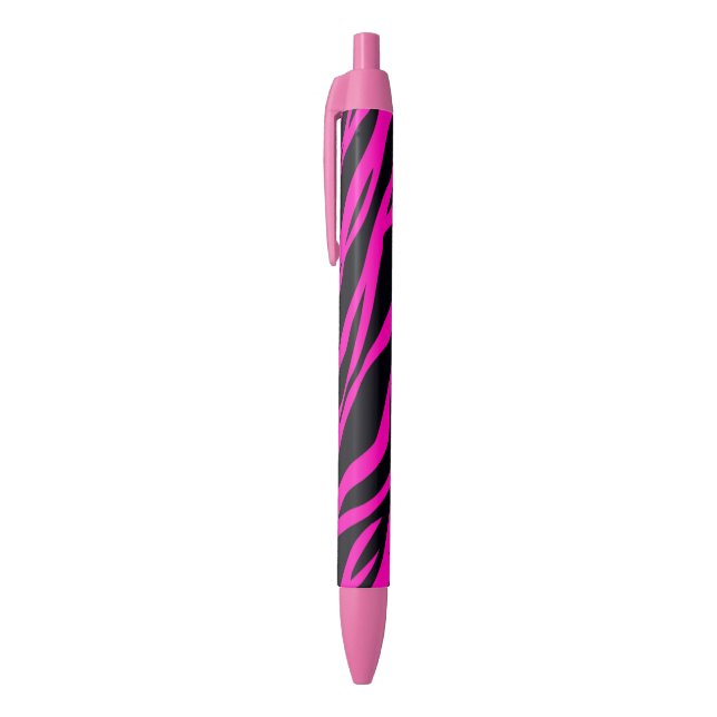 Caneta Preta Zebra Rosa Quente Riscado (Topo (Vertical))