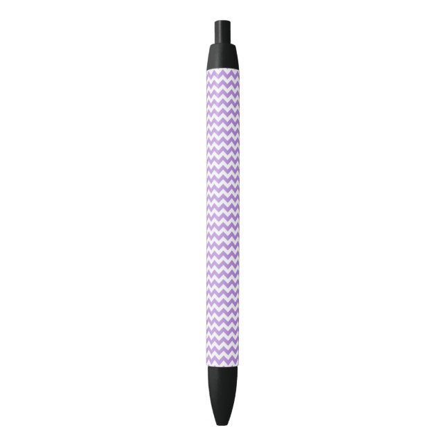 Caneta Preta Zigzag Roxo, Chevron Roxo, Padrão Geométrico (Frente Vertical)