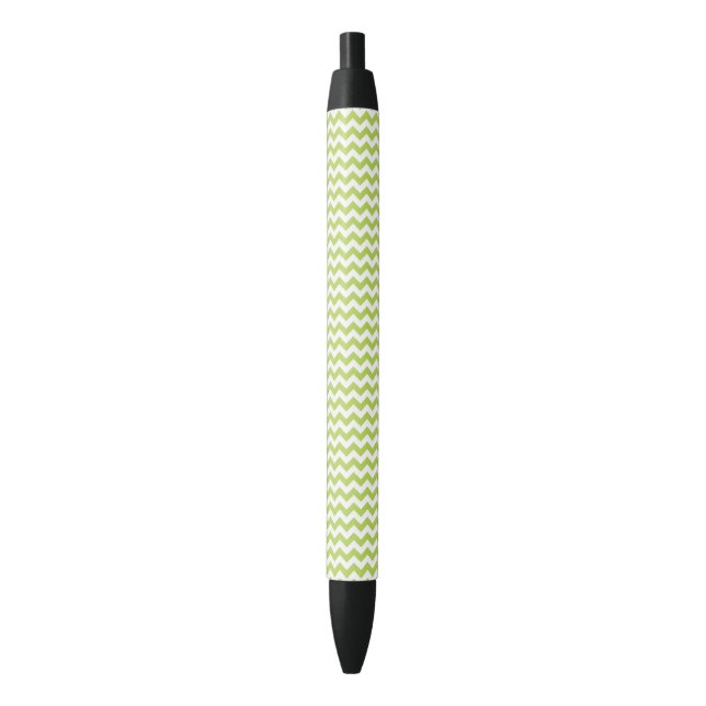 Caneta Preta Zigzag Verde, Chevron Verde, Padrão Geométrico (Frente Vertical)