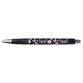 Caneta Preto, Vermelho, Rosa, Púrpura, Barras-de-Ferro, B