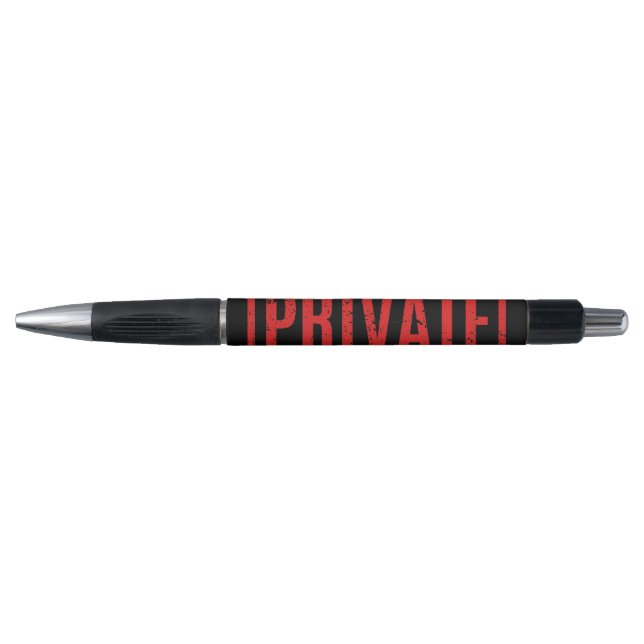 Caneta Privada Preta (Frente)