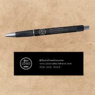 Caneta Promo de Logotipo Minimalista Preto de Marcas Prof