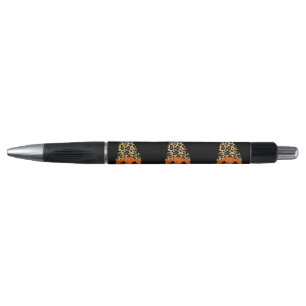 Caneta Pumpkins de Chapéu Leopardo Bonito