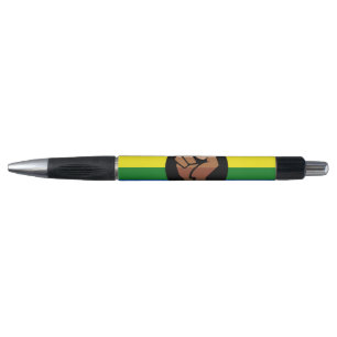 Caneta Punho erguido da bandeira de cor das pessoas queer