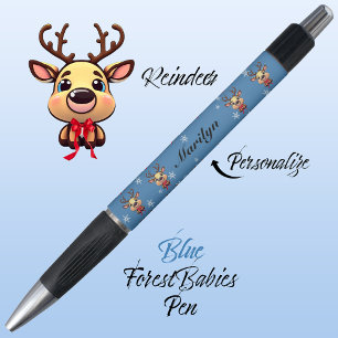 Caneta Rebelde Engraçada Engraçada Veado de Natal com Ané