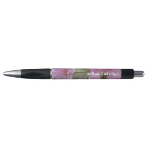 Caneta Respire, tudo bem, Sangue Floral Rosa