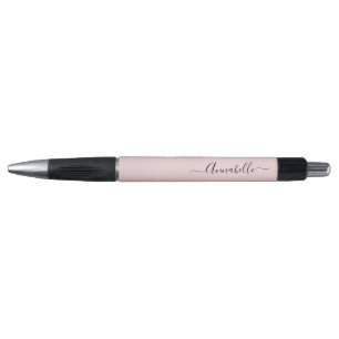 Caneta Rosa Corado Nome Personalizado Script