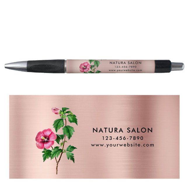 Caneta Rosa do Promocional de negócios do Salon para o Hi (Hibiscus Salon Business Promotional Rose Gold Pen)